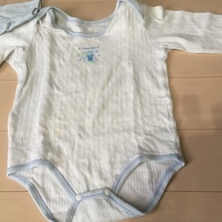 ag104_値下げ🎵キルティング3枚セット☆長袖ボディスーツ80センチ２枚、95センチ長袖シャツの画像