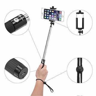 TaoTronics 自撮り棒 セルカ棒 Bluetooth無線 シャッターボタン付き iPhone/Android TT-SH10の画像