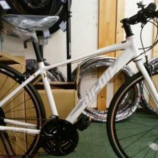 【新車】エアーオンⅡ　アルミフレーム クロスバイク３×７段 白【ジモティ価格】の画像