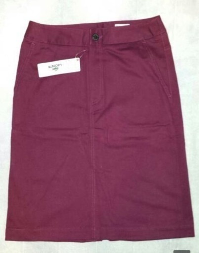 新品 LACOSTE ラコステ♪スリット タイトスカート M