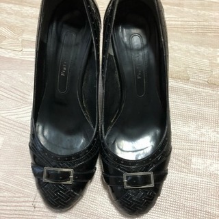 figliettaのレディースパンプス ブラック22.5