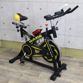 R236)【美品】ハイガー HAIGE スピンバイク エアロバイク HG-YX-5001 EXERCISE BIKE フィットネスバイク 筋トレ ダイエット 室内運動