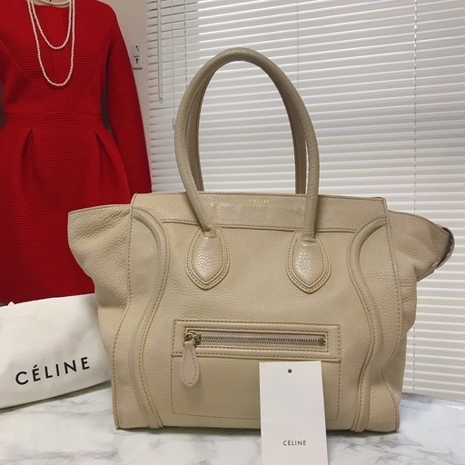 保存袋あり◎セリーヌ◎ラゲージミニ◎ベージュ