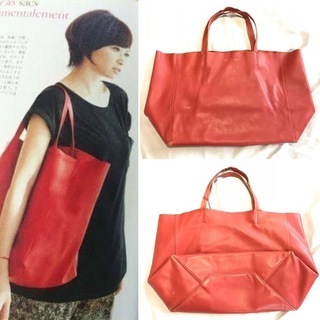 定価15万◎セリーヌ◎ホリゾンタルカバ◎レッド◎