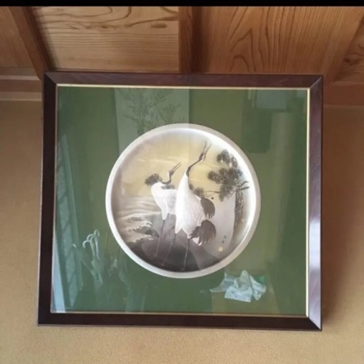 幸せな鶴の絵画