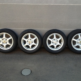 ヨコハマ 155/65R13 2014・2011年製 スタッドレス ice GUARDアルミホイール付 4本セット PCD 100 4穴 4J オフ＋42