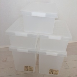 無印良品 ポリプロピレン キャリーボックス ロック付き 5こセッ...