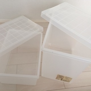 無印良品 ポリプロピレン キャリーボックス ロック付き 5こセット まとめ売りの画像