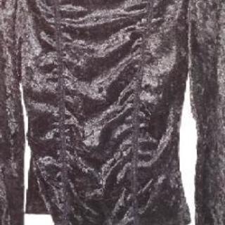 ｺﾑｻ 別珍 ﾍﾞﾙﾍﾞｯﾄ風 長袖 黒 COMME CA ISM 秋冬の画像