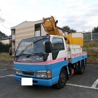H15　いすゞ　エルフ　高所作業車　車検32年5月　500㎏積み...
