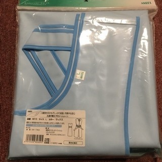 81)②入浴介助エプロン 水色 未使用 の画像