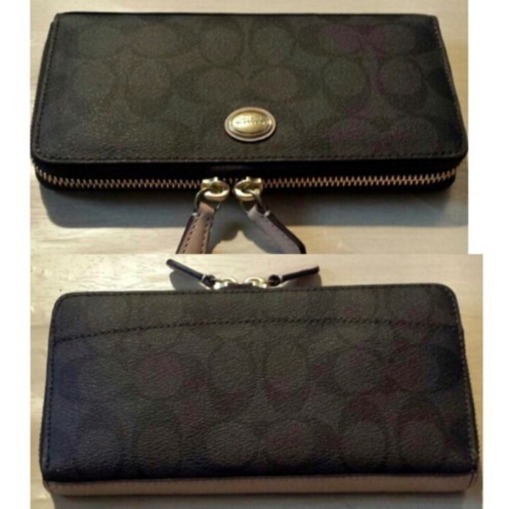 新品正規 COACH コーチ♪レザー 本革 ウォレット 長財布 ブラウン たっぷり収納