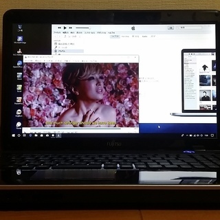 【けっこう美品】Windows10ブルーレイ、ブルートゥース搭載ノートパソコン USBマウスプレゼント中 (15.6型 富士通)