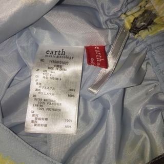 新品 アースミュージック&エコロジー EARTH MUSIC & ECOLOGY♪花柄 キュロットパンツ スカート 水色 Ｆ レディースの画像