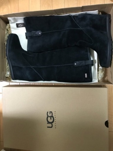 UGGロングブーツ   スエード黒24センチ