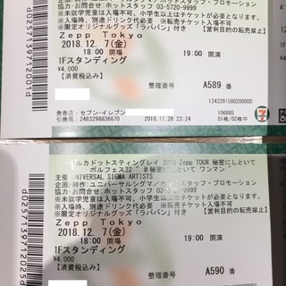 【更新】12/7 ポルカドットスティングレイ in Zepp T...