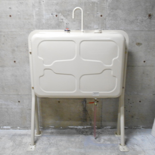 【未使用品！】ホクエイ　灯油タンク　HT-G200　コンクリブロック、水抜き剤付き【リサイクルショップサルフ】の画像