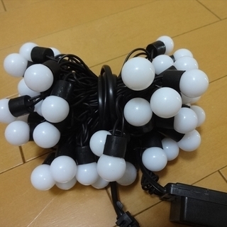 ★未使用★イルミネーション 50球 LED クリスマス 白色  ホワイト white 昼光色 Xmas Christmas X'masハロウィン 装飾電飾 赤白青黄色電球色 ライト light illumination 飾り ツリーの画像