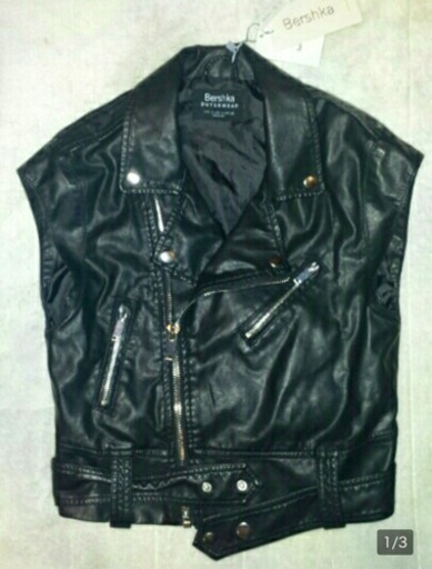 新品 ZARA ベルシュカ Bershka♪ライダース ベスト ジャケット 革ジャン