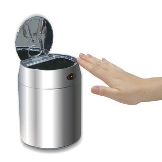 缶型 センサー式ダストボックス シルバー  容量1.5リットル　【新品未開封】　ゴミ箱の画像