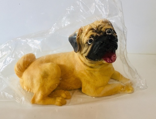 ポリストーン リアルドッグフィギュア (大) パグ　【新品】　犬　置物　フィギュア　ポリストーン