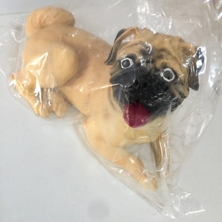 ポリストーン リアルドッグフィギュア (大) パグ　【新品】　犬　置物　フィギュア　ポリストーンの画像