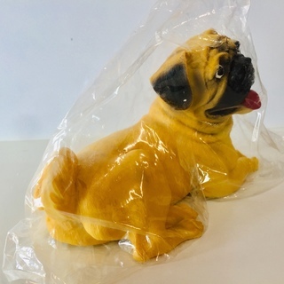 ポリストーン リアルドッグフィギュア (大) パグ　【新品】　犬　置物　フィギュア　ポリストーンの画像