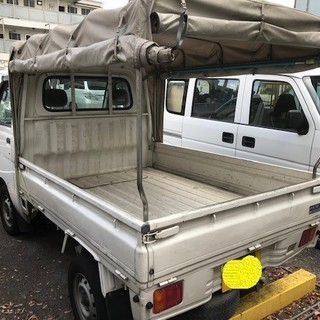 【最終値下】雨にも負けない　働く車　ハイゼット　2003（H15）　10万キロ　車検31，5　AT　エアコン　パワステ　幌付きの画像