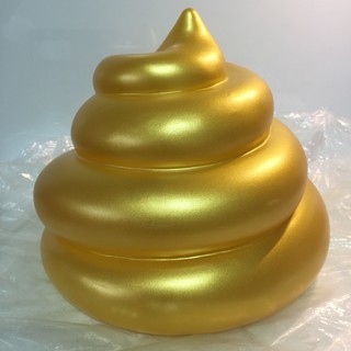うんち貯金箱　特大サイズ　金色　【新品】　金運UP　貯金箱