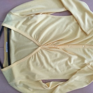 MK KLEIN 黄色 カーディガン Mサイズ