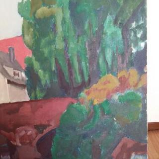 油絵風景の画像