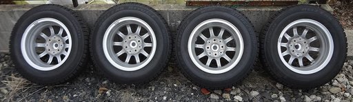 BS REVO GZ 155/80R13 スタッドレスタイヤホイール9分山4本セット