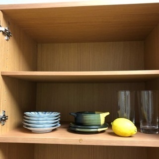 ナチュラルウッド キッチンキャビネットの画像