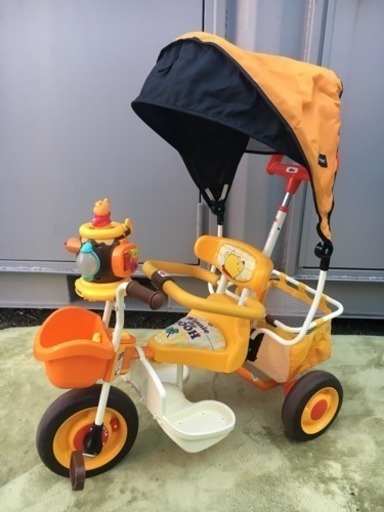 お値下げ！アイデス☆アイベーシック ポップンカーゴ三輪車☆プーさん☆一部現状渡し！
