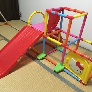 折りたたみ式 ジャングルジム滑り台の画像