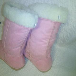 新品🎵モコモコLサイズブーツの画像