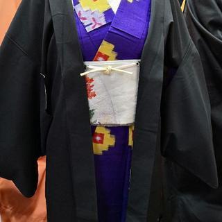 正絹羽織り☆黒の画像