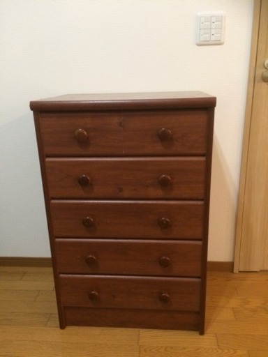 木目レトロ調タンスウォルナット