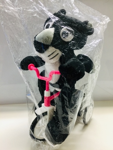 ピンクパンサー 自転車ギミック　ブラック　【新品未開封】　おもちゃ　ぬいぐるみ　ピンクパンサー