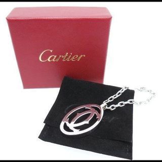 Cartier カルティエ 2C ロゴチャーム キーホルダー キーリング ネックレス トップ