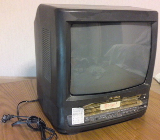 aiwa 14型カラーテレビ VX-T14GX10　リモコン無(本体で操作出来ます)　※要・地デジチューナー