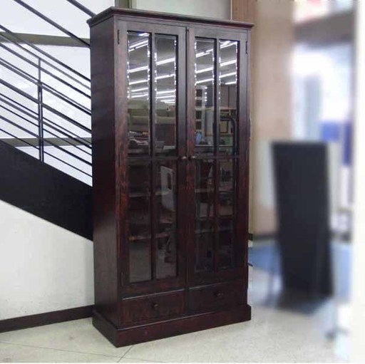 北海道家具 和光 民芸家具 書棚 本棚 飾り棚 カバ材 90cm幅