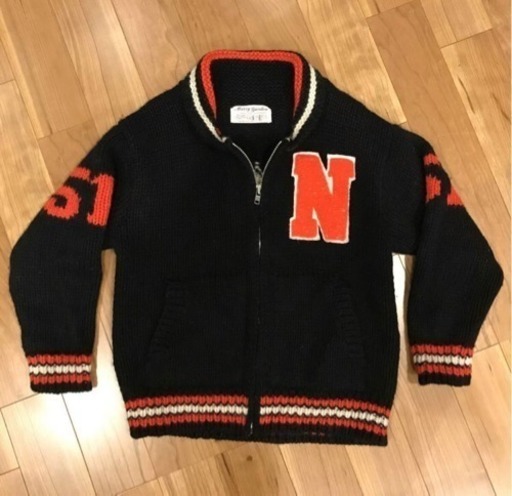 USED メンズ NEWYORK ミリタリー スタジャン セーター ニットジャケット イニシャルNY ナンバー51