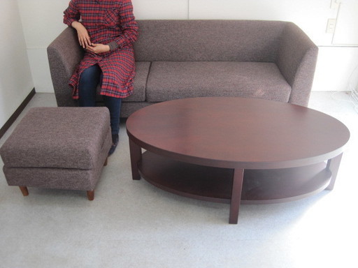 美品 おしゃれなソファー オットマン付き 数か月間のみ使用 横幅178センチ