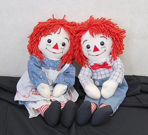 レア♪ 50cmサイズ ラガディ アン & アンディ 2体セット あんまり出回ってないです！ ドール 人形 札☆ PayPay(ペイペイ)決済可能 ☆ 幌市 清田区 平岡