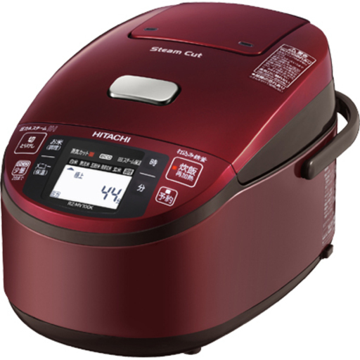 日立 HITACHI 圧力＆スチームIH炊飯器 蒸気レス 上位モデル RZ-MV100K 打ち込み鉄釜 レッド