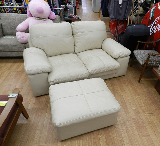 ニトリ 2人掛け ソファー 2P  ソファ ベージュ アイボリー スツール オットマン 二人掛け 2シーター  NITORI ローチェスト ☆ PayPay(ペイペイ)決済可能 ☆ 札幌市 清田区 平岡