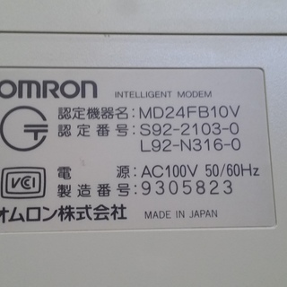 （再値下げ）オムロン　２４００bpsモデムの画像