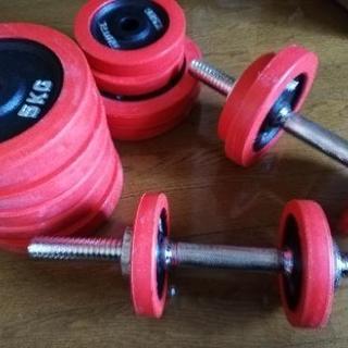 ラバー付きダンベル60kg(片手30kg)
