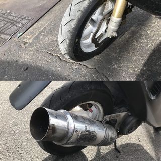 お取引頂きました。愛知県公安委員会登録業者(オートバイ商)☆GARAGE-ECO千音寺☆軽整備＆点検済み☆スーパーJOG ZR改チューニングベース　4-352名古屋市中川区より!!の画像